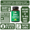 Zinc with Copper + Whole Food Blend of 25 Vegetables and Fruits