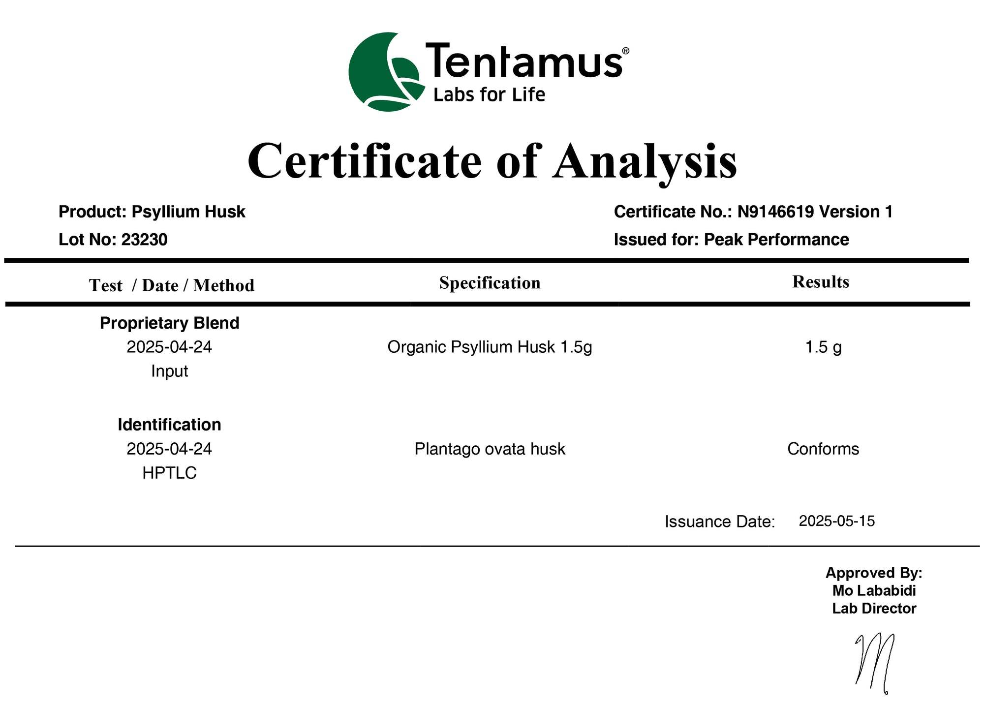 Organic Psyllium Husk Capsules